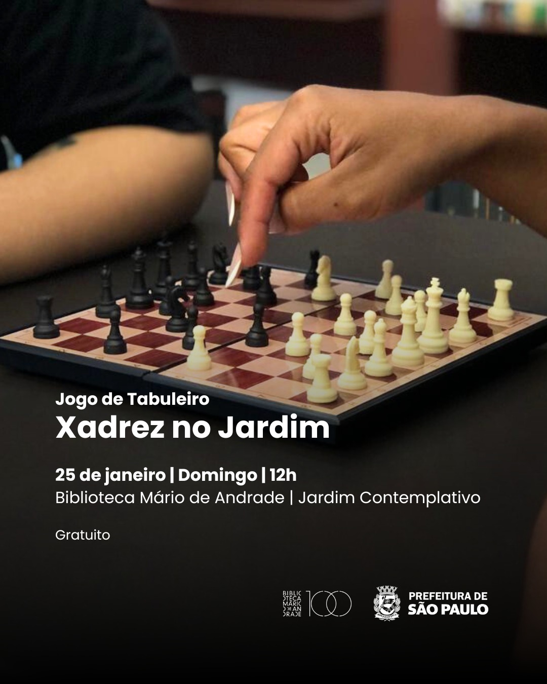 Xadrez na Biblioteca Mario de Andrade