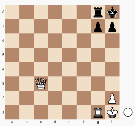 Jogam as Brancas, 6rk/6pp/8/8/8/2Q5/7P/6RK Mate em 2