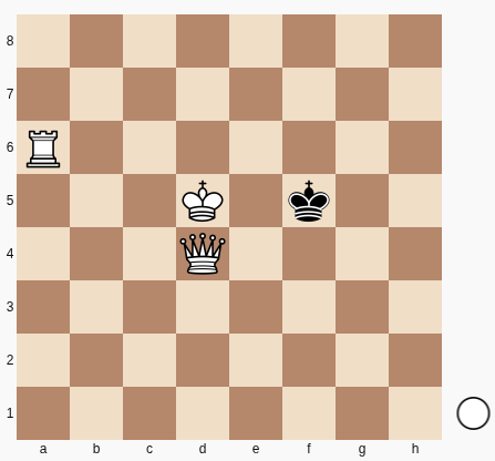 Jogam as Brancas, 8/8/R7/3K1k2/3Q4/8/8/8 Mate em 2