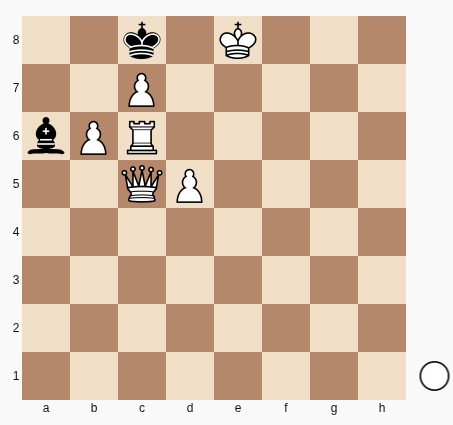Jogam as Brancas, 2k1K3/2P5/bPR5/2QP4/8/8/8/8 Mate em 2